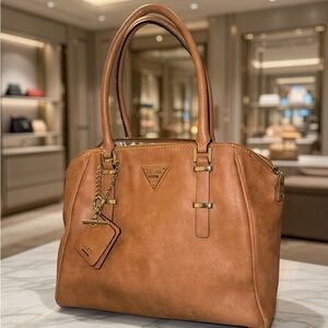 GUESS Brown Satchel Bag